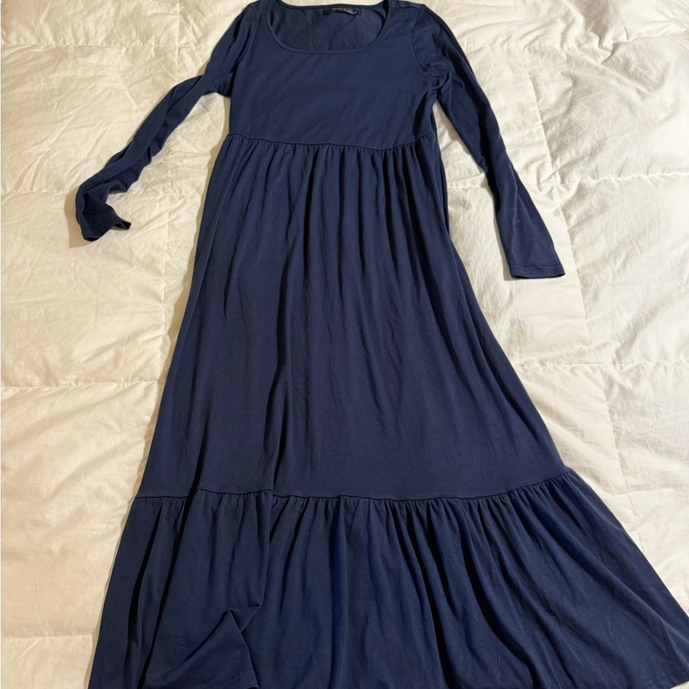 Zesica Long Sleeve Navy Dress